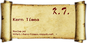 Kern Tímea névjegykártya
